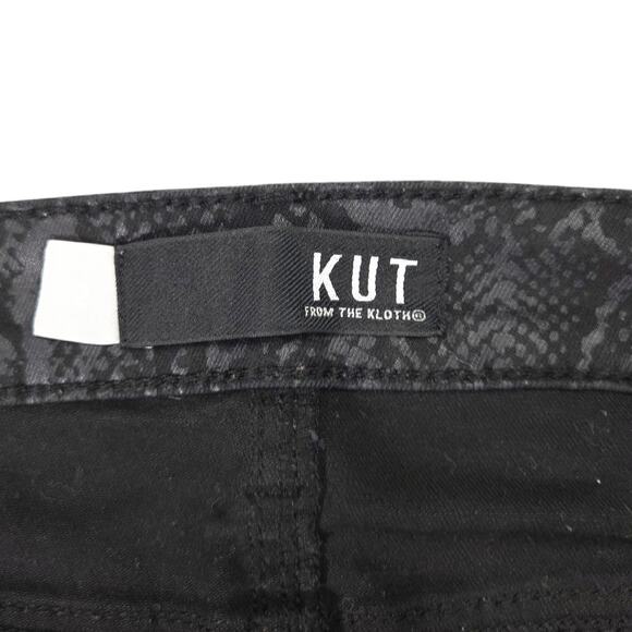 EUC Kut from the Kloth Mia High Rise Slim Fit Skinny Jeans Sz 2x28.5 Black Snake - Picture 6 of 11